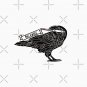 MaCAWbre Crow Sticker (With Text)  Black White & Red Classic T-Shirt