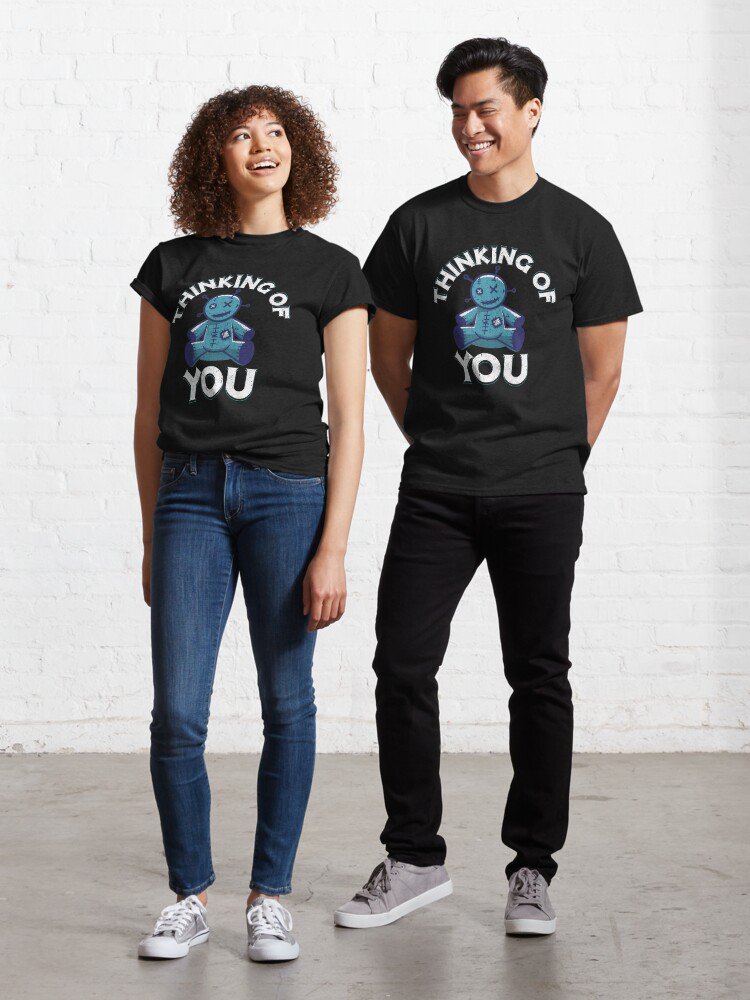 Thinking of You Funny Voodoo Doll Halloween Goth Classic T-Shirt