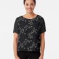 True Crime White Body Outline Crime Scene Design Chiffon Top