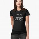 Wine and Unsolved Mysteries True Crime Lover Party Fitted T-Shirt