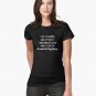 Wine and Unsolved Mysteries True Crime Lover Party Fitted T-Shirt