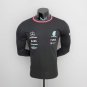 2022 F1 racing suit - Mercedes Benz long sleeved round neck black S-3xl