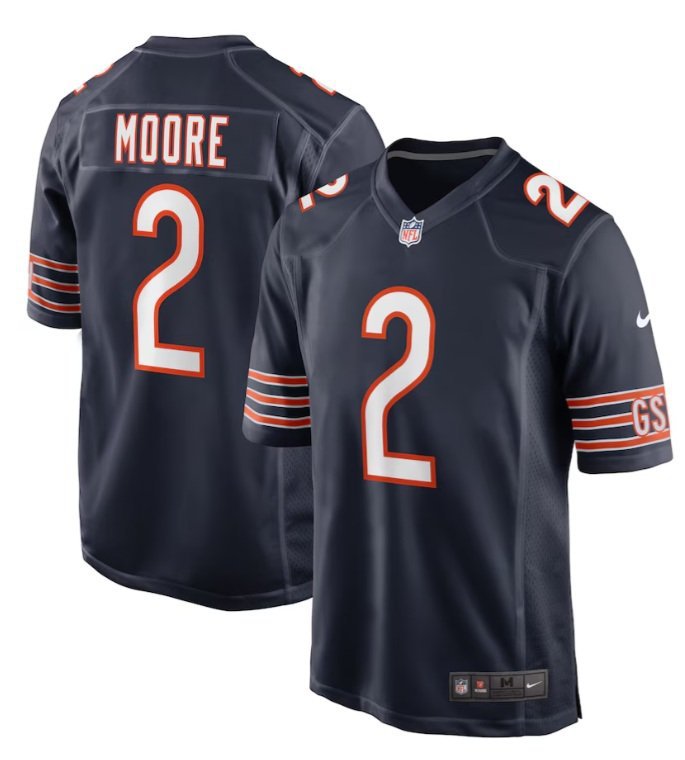 Chicago Bears D.J. Moore #2 2026  Jersey