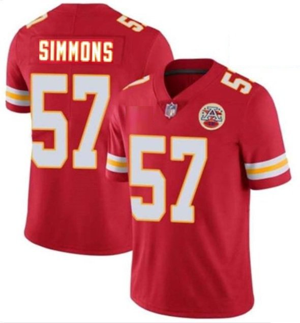 Kansas City Chiefs Josh Simmons #57 2026  Jersey
