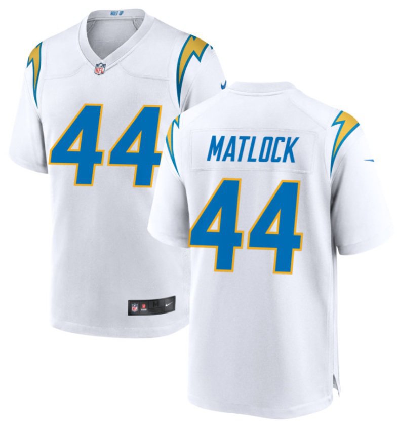 Los Angeles Chargers Scott Matlock #44 2026  Jersey