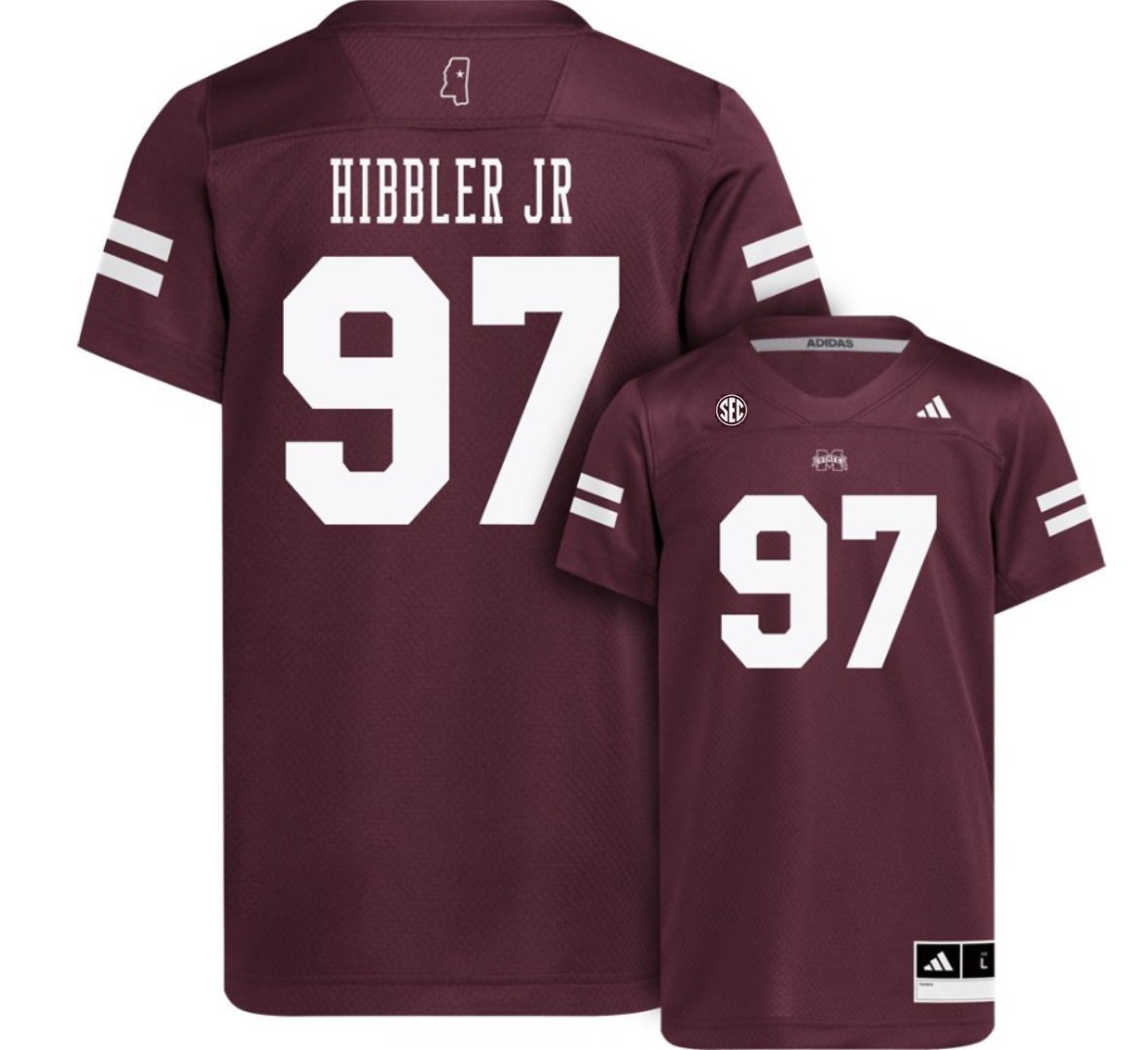 Mississippi State Bulldogs Terrance Hibbler Jr. #97 2026  Jersey