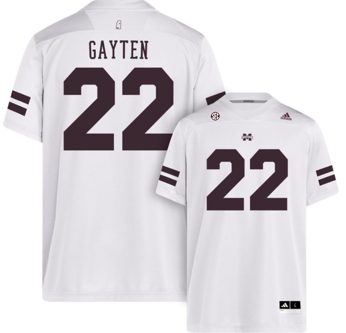 Mississippi State Bulldogs Xavier Gayten #22 2026  Jersey