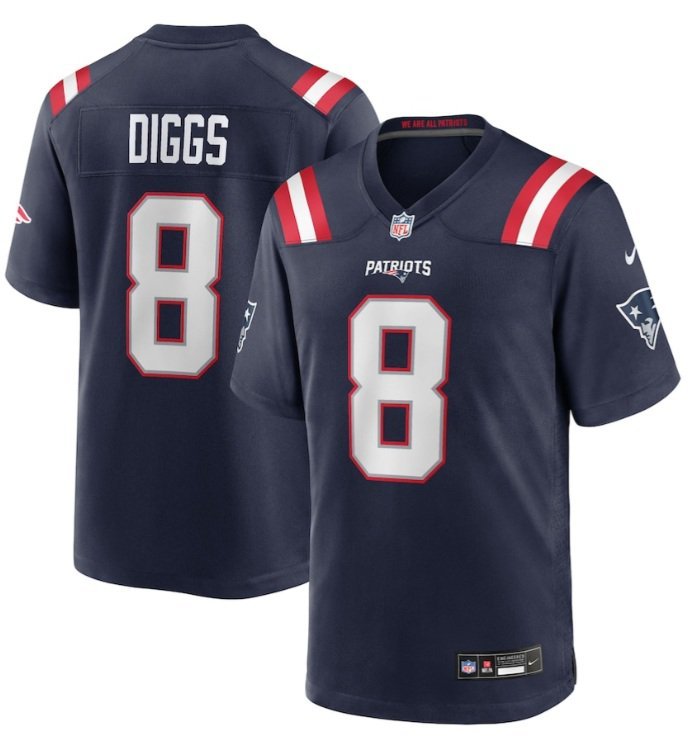 New England Patriots Stephon Diggs #8 2026  Jersey