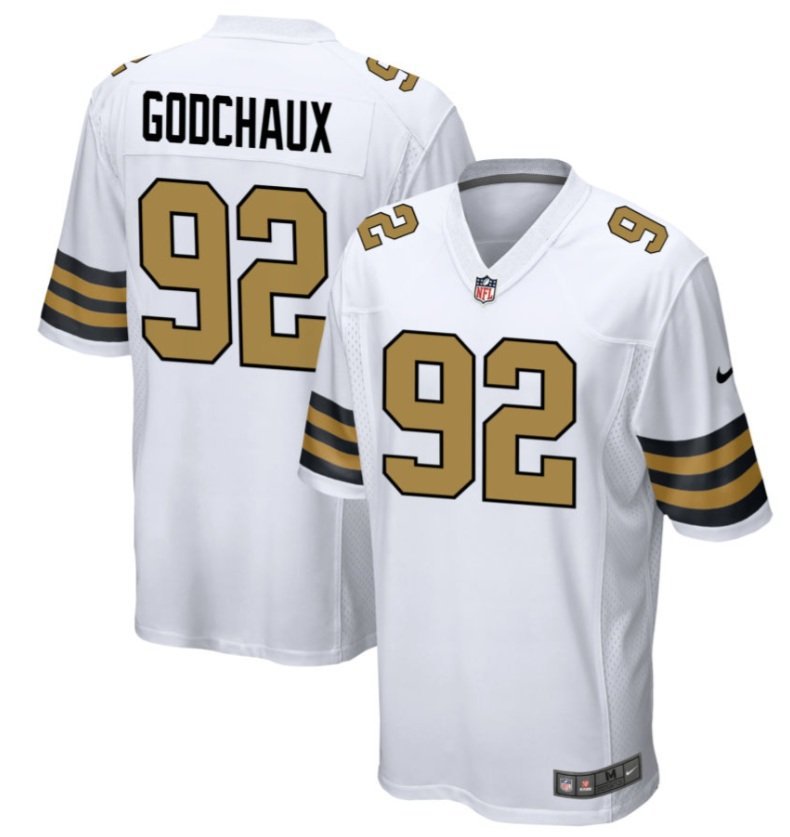 New Orleans Saints Davon Godchaux #92 2026  Jersey