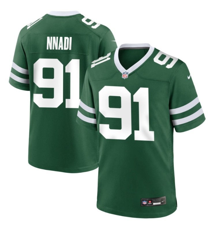 New York Jets Derrick NNadi #91 2026  Jersey