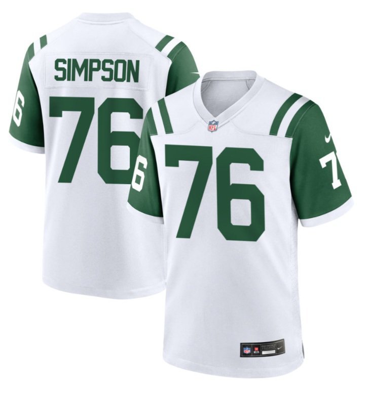 New York Jets John Simpson #76 2026  Jersey
