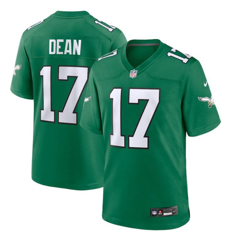 Philadelphia Eagles Nakobe Dean #17 Kelly Green 2026  Jersey