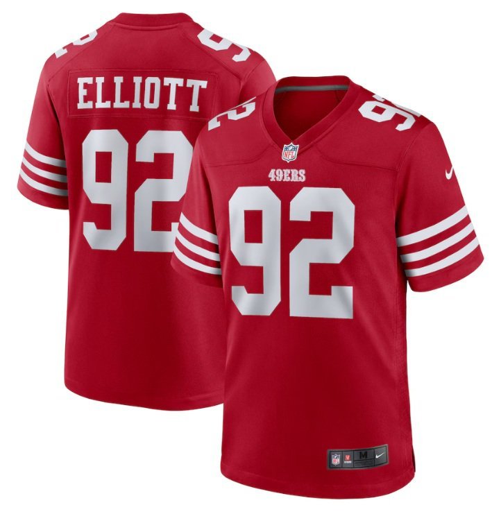 San Francisco 49ers Jordan Elliott #92 2026  Jersey