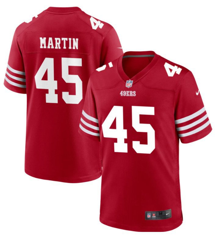 San Francisco 49ers Nick Martin #45 2026  Jersey