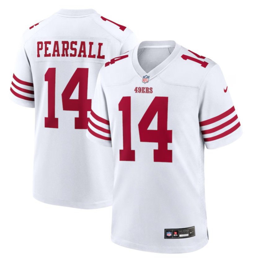 San Francisco 49ers Ricky Pearsall #14 2026  Jersey