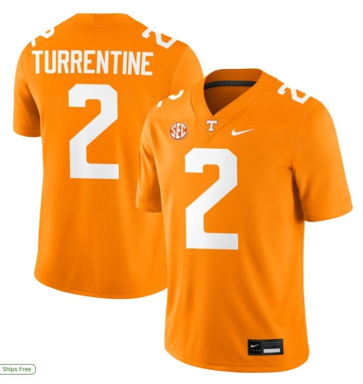 Tennessee Vols Andre Turrentine #2 2026  Jersey