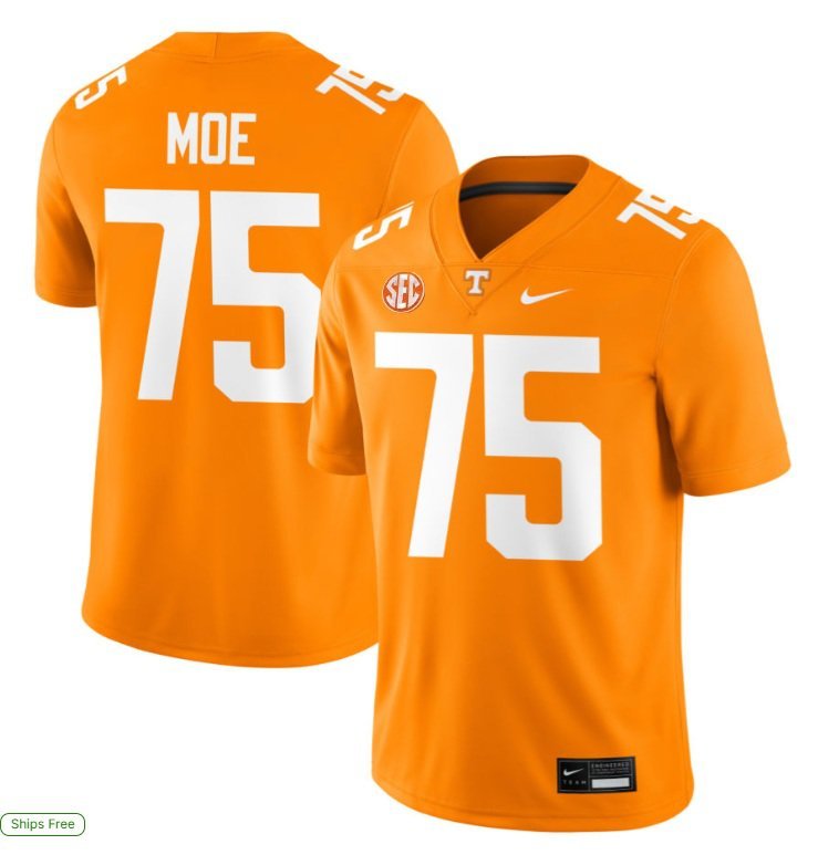Tennessee Vols Wendell Moe Jr. #75 2026  Jersey