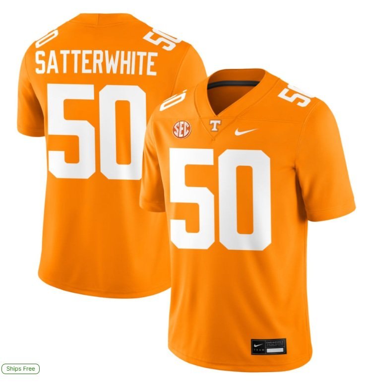 Tennessee Vols William Satterwhite #50 2026  Jersey