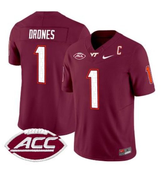 Va Tech Hokies Kyron Drones #1 2026  Jersey