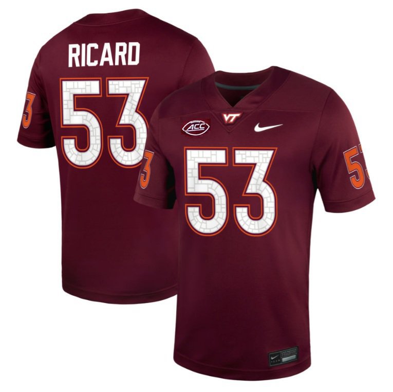 Va Tech Hokies Tommy Ricard #53 2026  Jersey