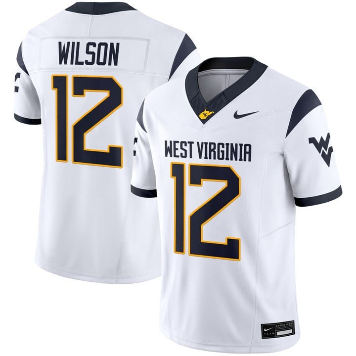 Anthony Wilson Jr  #12 West Virginia Mountaineers 2026 Stitched White