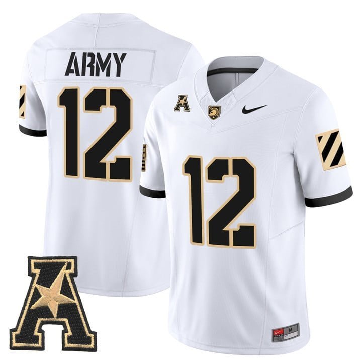 Army  #12 Army Black Knights 2026 Vapor Limited Stitched White