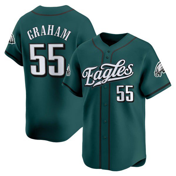 Brandon Graham  #55 Philadelphia Eagles 2026 Vapor Baseball Midnight Green - All Stitched
