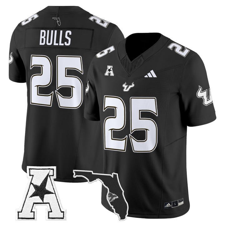 Bulls  #25 South Florida Bulls 2026 Vapor Limited Stitched Black