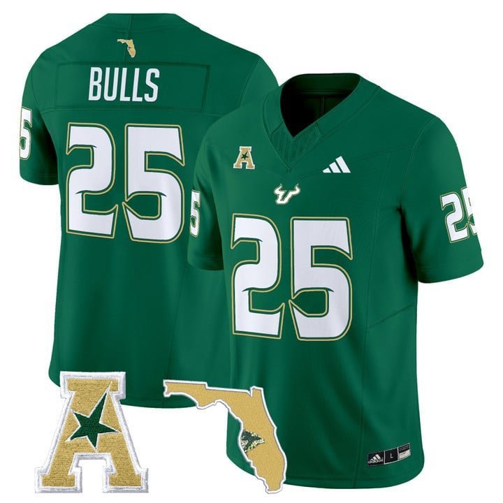 Bulls  #25 South Florida Bulls 2026 Vapor Limited Stitched Green