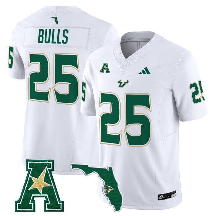 Bulls  #25 South Florida Bulls 2026 Vapor Limited Stitched White