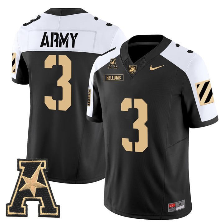 Cale Hellums  #3 Army Black Knights 2026 Vapor Stitched Alternate