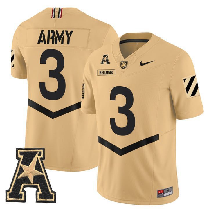 Cale Hellums  #3 Army Black Knights 2026 Vapor Stitched Tan