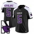 Caleb Komolafe  #5 Northwestern Wildcats Honoring 95 Stitched Black Alternate