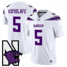 Caleb Komolafe  #5 Northwestern Wildcats Honoring 95 Stitched White