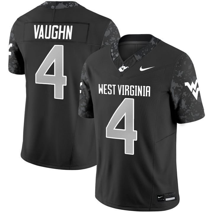 Cam Vaughn  #4 West Virginia Mountaineers 2026 Vapor Stitched Coal