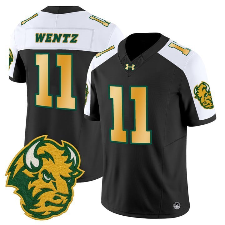 Carson Wentz  #11 North Dakota State Bison Limited Stitched Black Alternate