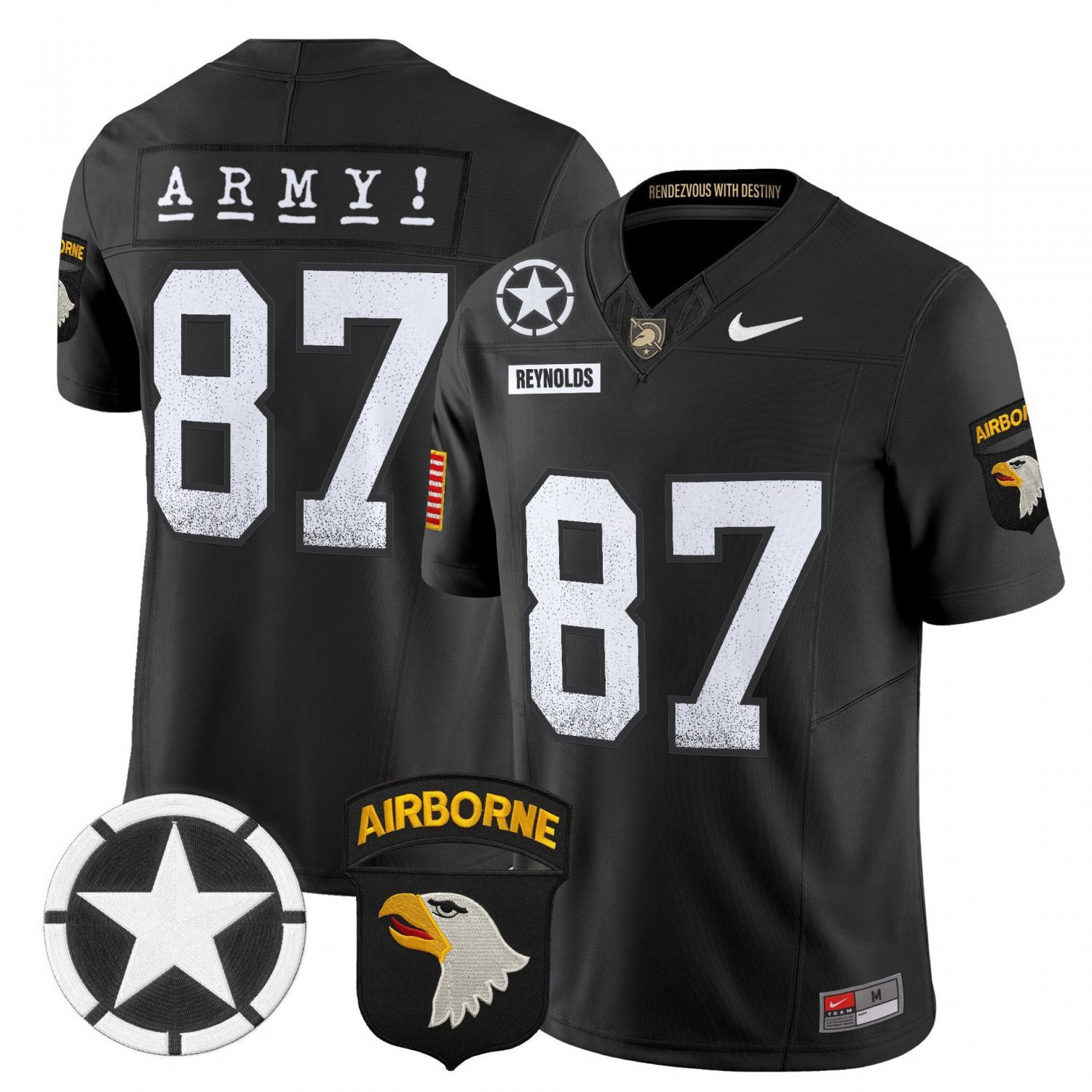 Casey Reynolds  #87 Army Black Knights 2026 Screaming Eagles Black