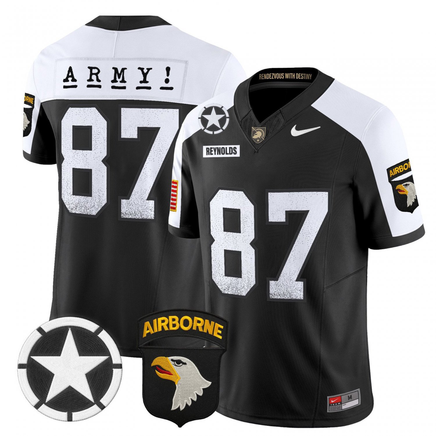 Casey Reynolds  #87 Army Black Knights 2026 Screaming Eagles Black Alternate