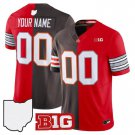 Custom Browns Buckeyes College Football  Split Vapor Limited Stitched
