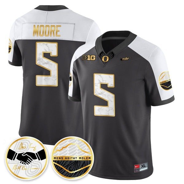 Dante Moore  #5 Oregon Ducks 2026 Shoe Duck Black Alternate - All Stitched