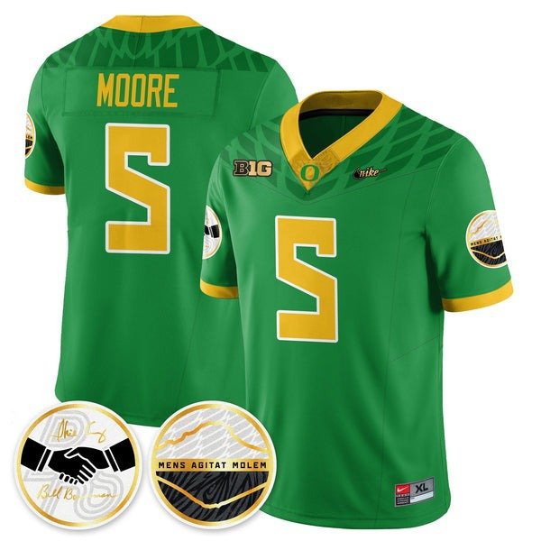 Dante Moore  #5 Oregon Ducks 2026 Shoe Duck Green - All Stitched