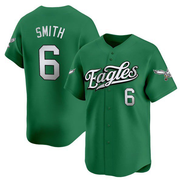 DeVonta Smith  #6 Philadelphia Eagles 2026 Vapor Baseball Kelly Green - All Stitched