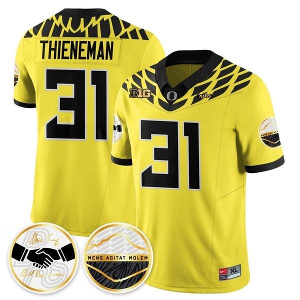 Dillon Thieneman  #31 Oregon Ducks 2026 Shoe Duck Yellow - All Stitched