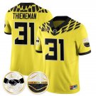 Dillon Thieneman  #31 Oregon Ducks 2026 Shoe Duck Yellow - All Stitched