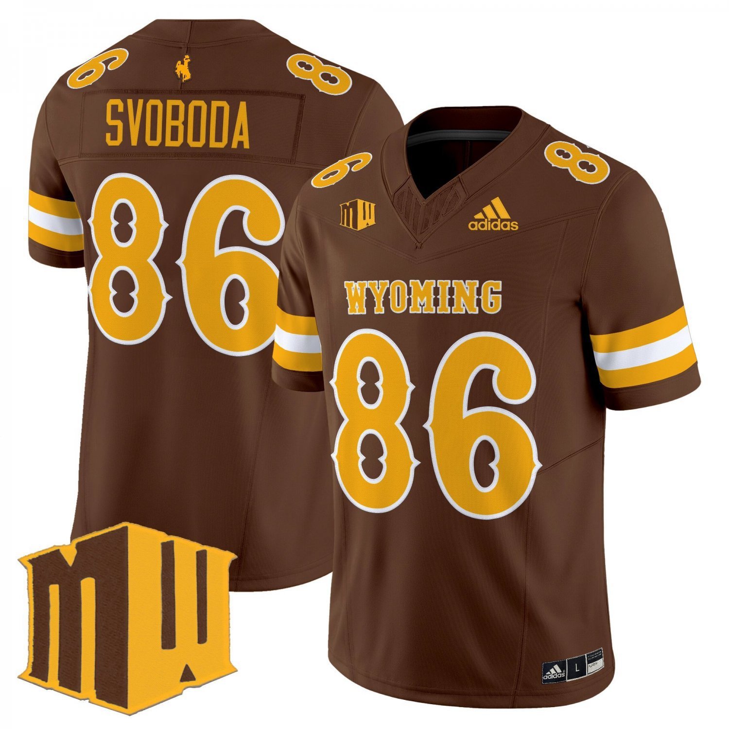 Evan Svoboda  #86 Wyoming Cowboys 2026 Vapor Limited Stitched Brown