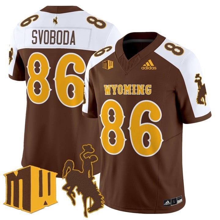 Evan Svoboda  #86 Wyoming Cowboys 2026 Vapor Limited Stitched Brown Alternate