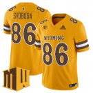 Evan Svoboda  #86 Wyoming Cowboys 2026 Vapor Limited Stitched Gold