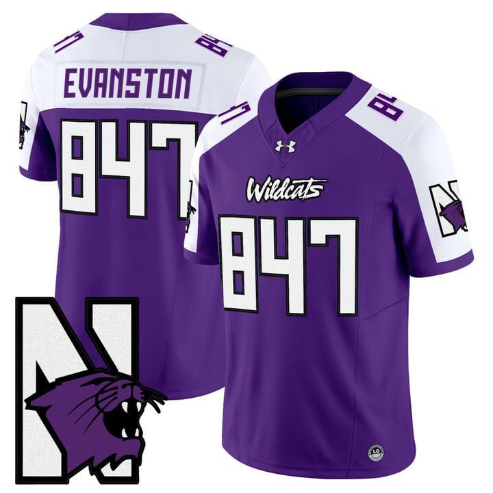 Evanston  #847 Northwestern Wildcats Honoring 95 Stitched Purple Alternate