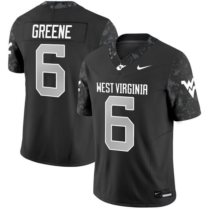 Garrett Greene  #6 West Virginia Mountaineers 2026 Vapor Stitched Coal