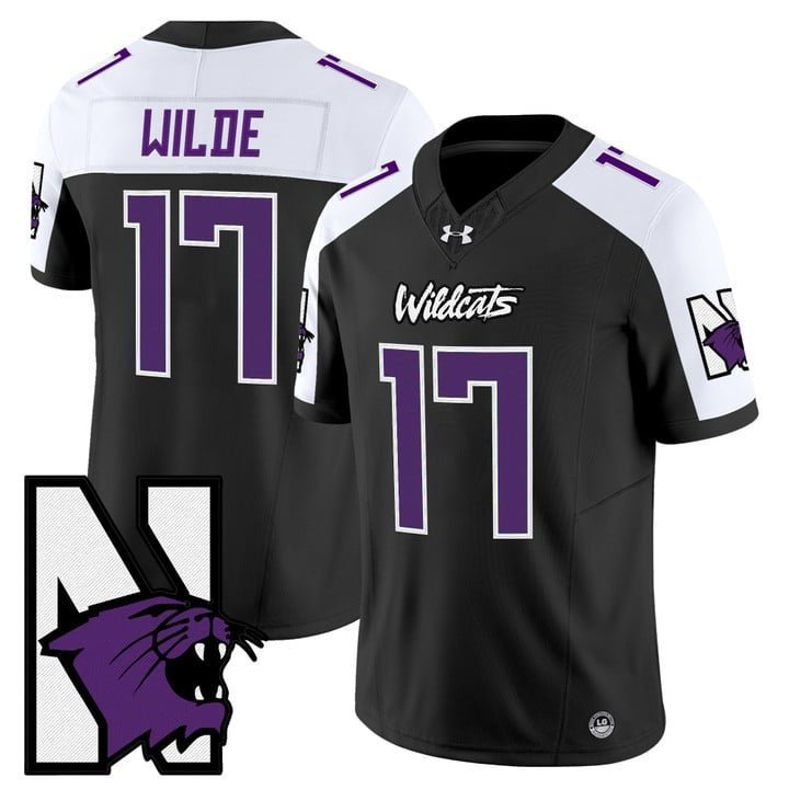 Griffin Wilde  #17 Northwestern Wildcats Honoring 95 Stitched Black Alternate